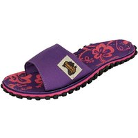 Gumbies Slides in Purple Hibiscus Pantolette aus recycelten Materialien »in farbenfrohen Designs« von Gumbies