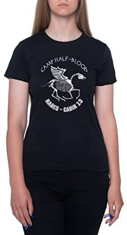 Camp Half-Blood Hades - Cabin 13 Schwarz T-Shirt Damen Mit Kurzen Ärmeln Und Rundem Hals Black Womens L von Gunmant