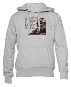 Gunmant Charles Bukowski Quote We're All Going to Die Grauer Kapuzenpullover Herren Damen Unisex Langarm Ärmel Grey Hoodie Mens Womens M von Gunmant