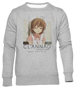 Gunmant Clannad After Story Character Grauer Sweater Herren Damen Unisex Langarm Ärmel Rundem Hals Grey Jumper Mens Womens M von Gunmant