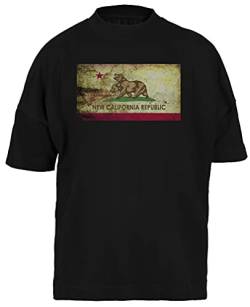 New California Republic Grunge Bears Black Baggy T-Shirt Mens Womens Unisex Short Sleeves XXL von Gunmant