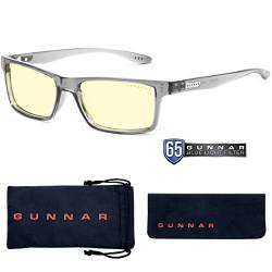 Gunnar Gaming- und Computerbrille Vertex +1.0 Stärke - 65% Blaulicht-Filter, 100% UV-Schutz - Augenschonende Blaulicht-Brille - Premium - Reduziert Augenbelastung von Gunnar