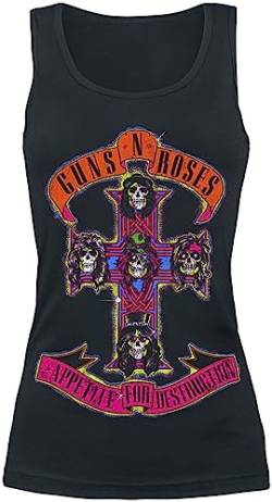 Guns N' Roses Appetite Cross Frauen Top schwarz S 100% Baumwolle Band-Merch, Bands von Guns N' Roses