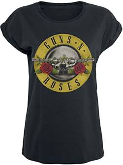 Guns N Roses Distressed Bullet Frauen T-Shirt schwarz S 100% Baumwolle Band-Merch, Bands von Guns N Roses