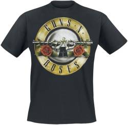 Guns N' Roses Distressed Bullet Männer T-Shirt schwarz M 100% Baumwolle Band-Merch, Bands von Guns N' Roses