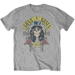 Guns N' Roses Herren Slash '85 T-Shirt, Grau (Grey Grey), Large von Guns N' Roses