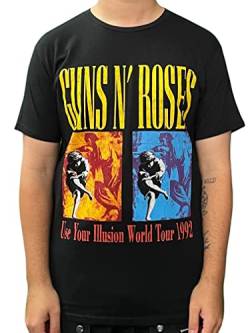 Guns N' Roses Herren Use Your Illusion World Tour T-Shirt Schwarz von Guns N' Roses