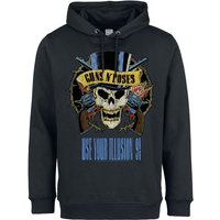 Guns N' Roses Kapuzenpullover - Amplified Collection - Use Your Illusion - S bis 3XL - für Männer - Größe M - schwarz  - Lizenziertes Merchandise! von Guns N' Roses