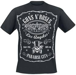 Guns N' Roses Paradise City Label Männer T-Shirt schwarz L 100% Baumwolle Band-Merch, Bands von Guns N' Roses