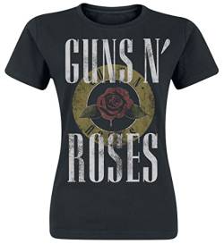 Guns N' Roses Rose Logo Frauen T-Shirt schwarz XXL 100% Baumwolle Band-Merch, Bands von Guns N' Roses