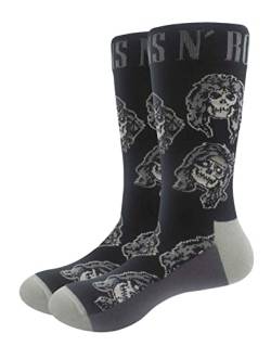 Guns N' Roses Socken Skulls Monochrome Nue offiziell Herren Schwarz UK Size 7 - von Guns N' Roses