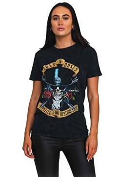 Guns N' Roses T Shirt Appetite Washed Nue offiziell Dip Dye on Schwarz Unisex XL von Guns N' Roses