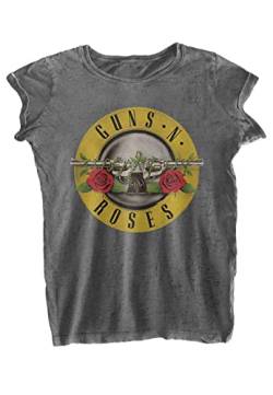 Guns N' Roses T Shirt Classic Logo Nue offiziell Damen Charcoal Burnout M von Guns N' Roses