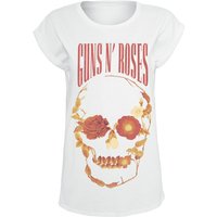 Guns N' Roses T-Shirt - Flourish Skull - S bis XXL - für Damen - Größe XL - weiß  - Lizenziertes Merchandise! von Guns N' Roses