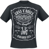 Guns N' Roses T-Shirt - Paradise City Label - S bis 4XL - für Männer - Größe XL - schwarz  - Lizenziertes Merchandise! von Guns N' Roses