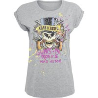 Guns N' Roses T-Shirt - Top Hat Splatter - S bis 5XL - für Damen - Größe 3XL - grau meliert  - Lizenziertes Merchandise! von Guns N' Roses