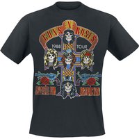 Guns N' Roses T-Shirt - Tour 1988 - S bis 5XL - für Männer - Größe 4XL - schwarz  - Lizenziertes Merchandise! von Guns N' Roses