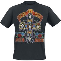 Guns N' Roses T-Shirt - Tour 1988 - S bis 5XL - für Männer - Größe 5XL - schwarz  - Lizenziertes Merchandise! von Guns N' Roses