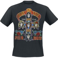 Guns N' Roses T-Shirt - Tour 1988 - S bis 5XL - für Männer - Größe M - schwarz  - Lizenziertes Merchandise! von Guns N' Roses