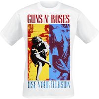 Guns N' Roses T-Shirt - Use Your Illusion - S bis XXL - für Männer - Größe L - weiß  - Lizenziertes Merchandise! von Guns N' Roses