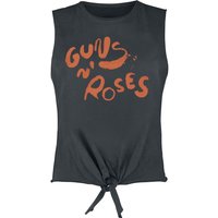 Guns N' Roses Top - Amplified Collection - Paint Logo - S bis XL - für Damen - Größe M - charcoal  - Lizenziertes Merchandise! von Guns N' Roses