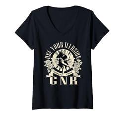 Offizielle Guns N' Roses Illusion World Tour T-Shirt mit V-Ausschnitt von Guns N' Roses