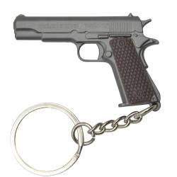 Gunyoo Mini M1911 Pistole Schlüsselanhänger Charme für Halloween Weihnachten Thanksgiving oder Geburtstag Gun Form Schlüsselanhänger sammelbare Geschenke (Grau) von Gunyoo
