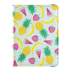 Reisepasshülle für Damen, tropische Ananas, Premium-PU-Leder, Reisegeschenk, 14,5 x 10,9 cm, Tropische Ananas, Einheitsgröße von GuoChe