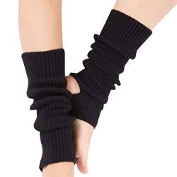 Guojanfon Modische Yoga-Socken für Damen und Mädchen, Workout-Socken, zehenlos, Training, Tanz, Beinstulpen, Schwarz, M von Guojanfon