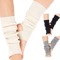 Guojanfon Modische Yoga-Socken für Damen und Mädchen, Workout-Socken, zehenlos, Training, Tanz, Beinwärmer, 3 Farben, Medium von Guojanfon