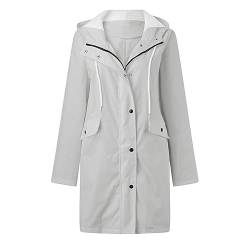 Atmungsaktive Regenjacke Damen Windbreaker Trenchcoat Winddicht Outdoor Regenbekleidung Wandern Faltbar Kapuzenjacke Wasserdicht Atmungsaktiv Regenponcho Funktionsjacke Frauen von Guotobe