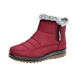 Boots Damen Sport Winterboots Winterschuhe Leicht Weite Snow Boots Outdoor Fashion Stiefeletten Winter Warm Wasserdicht Damenschuhe mit Gefüttert Winterstiefel Schwarz Schneestiefel von Guotobe