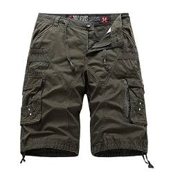 Guotobe Badeshorts Herren Stretch Kurz Strandhose Bademode Schnelltrocknend Sport Schwimmhose Badeshorts mit Taschen Atmungsaktiv Badehose Freizeit Short mit Tunnelzug Lang Boardshorts Sporthose von Guotobe