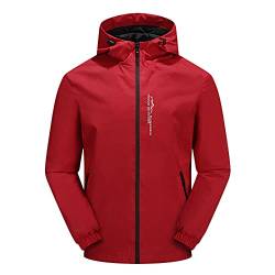 Guotobe Regenjacke Fahrrad Herren Windbreaker Kapuzenjacke Mit Kapuze Winddicht Softshell Jacke Sport Casual Regenbekleidung Camping Atmungsaktiv Windjacke Sommer Herbst Regenponcho von Guotobe