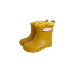 Kinder Gummistiefel Leichte Aesthetic Vintage Regenstiefel Rain Boots Oversized Mode Regenschuhe Gelb Rutschfeste Reitstiefel Gefüttert Stiefeletten Günstig Stiefel von Guotobe