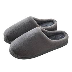 Pantoffeln Herren Winter Home Filzhausschuhe Hausschlappen Casual Gemütliche Filzpantoffeln Leichte mit Starker Filzlaufsohle Hauslatschen Flache Slipper Bequeme Gästeschuhe von Guotobe