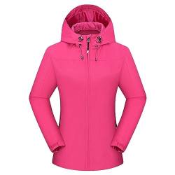 Regenjacke Damen Wasserdicht Atmungsaktiv 5xl Große Größen Regenmantel Schwarz Softshelljacke Gelb Outdoorjacke Übergangsjacke Leichte Jacke mit Kapuze für Frühlings Herbst zum Wandern Fahrrad von Guotobe