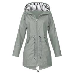 Regenjacke Damen Wasserdicht Atmungsaktiv 5xl Große Größen Regenmantel Schwarz Softshelljacke Gelb Outdoorjacke Übergangsjacke Leichte Jacke mit Kapuze für Frühlings Herbst zum Wandern Fahrrad von Guotobe