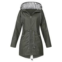 Regenjacke Damen Wasserdicht Atmungsaktiv 5xl Große Größen Regenmantel Schwarz Softshelljacke Gelb Outdoorjacke Übergangsjacke Leichte Jacke mit Kapuze für Frühlings Herbst zum Wandern Fahrrad von Guotobe