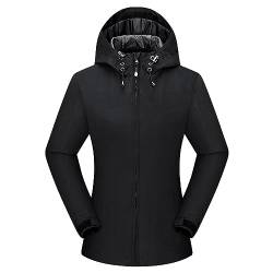 Regenjacke Damen Wasserdicht Atmungsaktiv 5xl Große Größen Regenmantel Schwarz Softshelljacke Gelb Outdoorjacke Übergangsjacke Leichte Jacke mit Kapuze für Frühlings Herbst zum Wandern Fahrrad von Guotobe