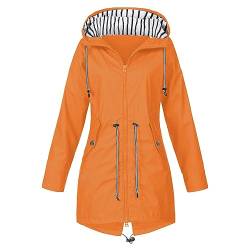 Regenjacke Damen Wasserdicht Atmungsaktiv 5xl Große Größen Regenmantel Schwarz Softshelljacke Gelb Outdoorjacke Übergangsjacke Leichte Jacke mit Kapuze für Frühlings Herbst zum Wandern Fahrrad von Guotobe