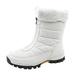 Stiefeletten Damen Wasserdicht Stiefeletten Schuhe Casual Große Größen Winterboots Fashion Winter Warm Stiefel Comfort Outdoor Winterstiefel Weite Snow Boots Leicht Damenschuhe von Guotobe