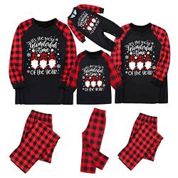 Weihnachts Pyjama Familie Set: Warm Couple Set Christmas Schlafanzug Rundhals Weihnachtspyjama Langarm Familien Outfit Set Winter Damen Herren Kinder Hausanzug Weihnachts Matching Pyjamas Herren von Guotobe