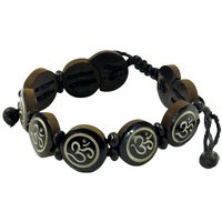 Guru-Shop Armreif Buddhistisches Armband OM, Yogaschmuck - braun.. von Guru-Shop