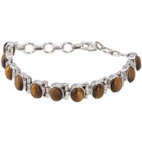 Guru-Shop Armreif Indisches Boho Silber Armband - Tigerauge von Guru-Shop