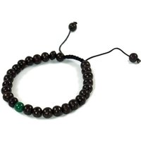 Guru-Shop Armreif Mala Armband Holz Malachit, Handmala von Guru-Shop