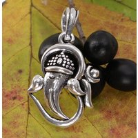Guru-Shop Kettenanhänger Amulett `Ganesha im OM`, silberner.. von Guru-Shop