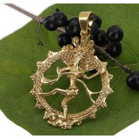Guru-Shop Kettenanhänger Amulett ` tanzender Shiva im Feuerkranz` - gold/1 von Guru-Shop
