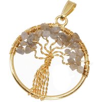 Guru-Shop Kettenanhänger Lebensbaum Amulett, goldener Kettenanhänger.. von Guru-Shop