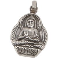 Guru-Shop Kettenanhänger Silber Anhänger Buddha Talisman - Modell 4 von Guru-Shop